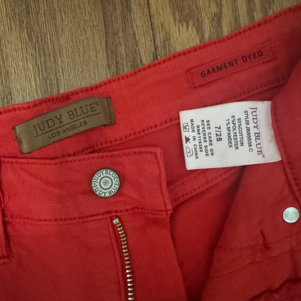 Judy Blue Vibrant Red Jeans